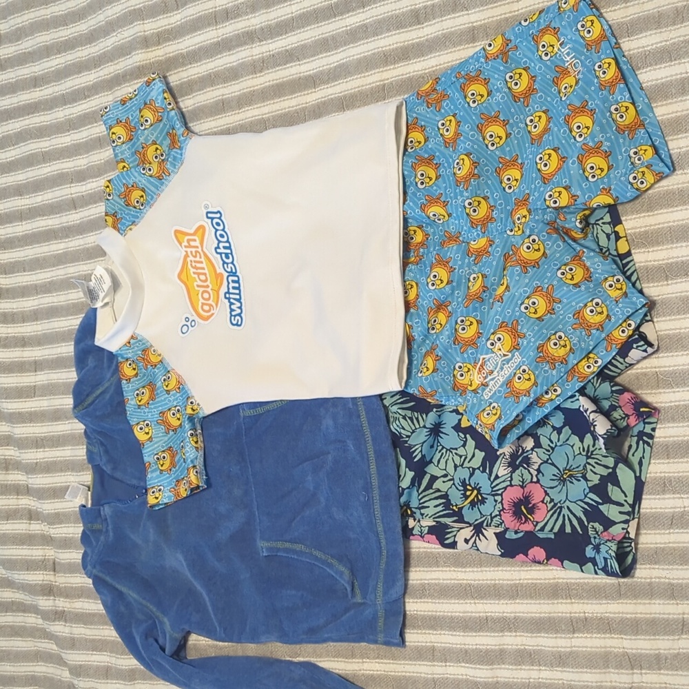 Swim Lot, swim trunks, swim shirt